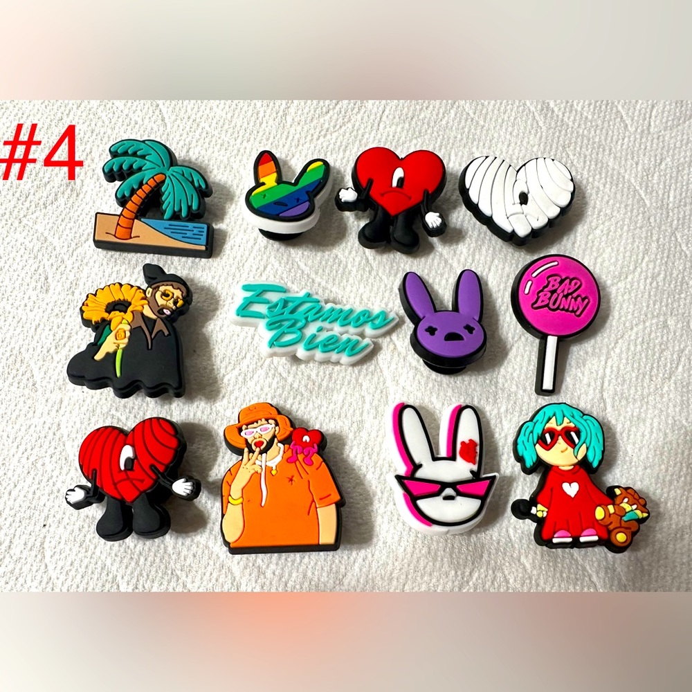 Bad bunny charms for crocs $12